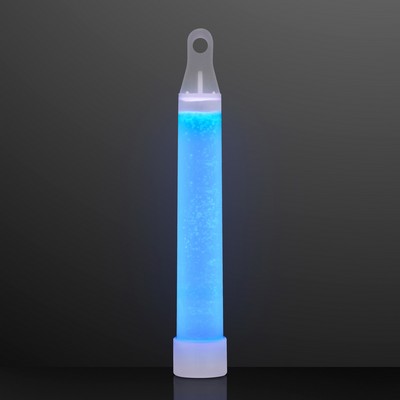 4" Blue Mid-Sized Glow Sticks with Lanyard - BLANK