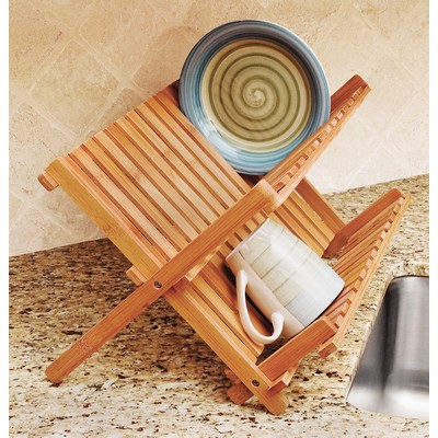 Bamboo Folding Dishrack