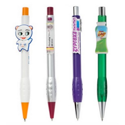 Custom 3D Clip Sunny Ballpoint Pen Antibacterial Option