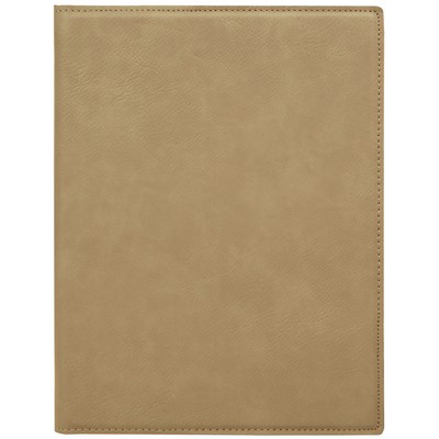 Light Brown Leatherette Mini Portfolio w/Notepad (7 x 9")