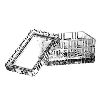 5"x3.5"x3 Cut Crystal Rectangular Box with Lid