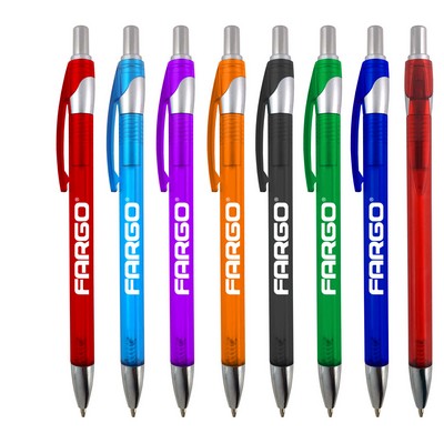 Slim Jen Retractable Ballpoint Pen with Pocket Clip