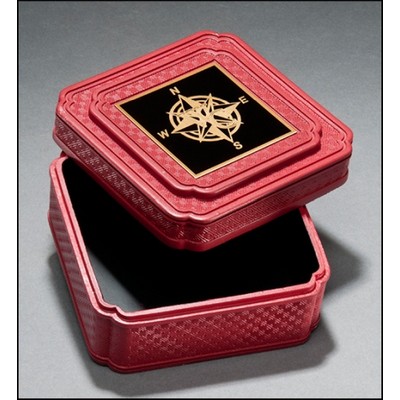 Red Acrylic Jewelry Box (3.75"x3.75")