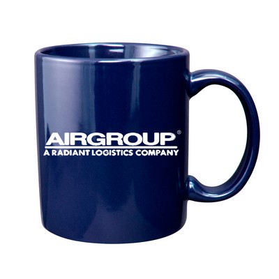 11 Oz. Vitrified C-Handle Mug (Cobalt Blue)