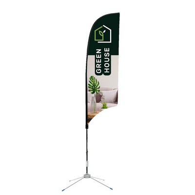 15ft Concave Shape Feather Flag - 1 Side Imprint