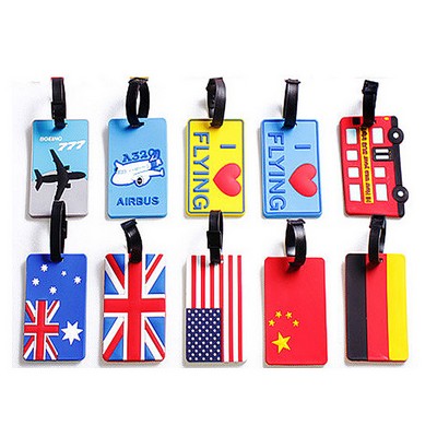 Soft PVC Promotional Travel Waterproof Luggage Tag