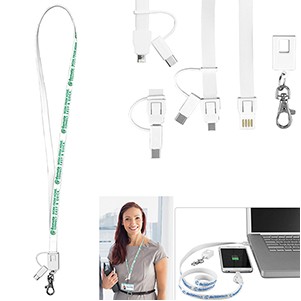 "LAYTON" 5-in-1 Lanyard Cell Phone Charging Cable (Overseas)