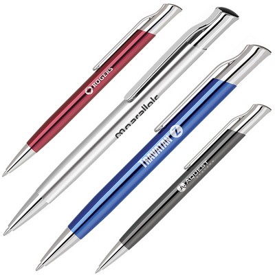 Aluminum click action ballpoint pen