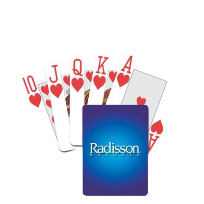 Poker Playing Card w/Stock Image with Large Print