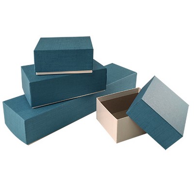 Blue Linen Rigid Gift Box (12 1/4"x3 9/16"x2 1/16")