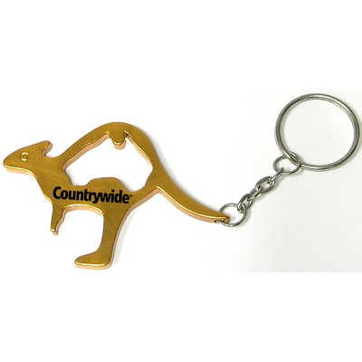 Kangaroo Shaped Bottle Opener w/Key Chain