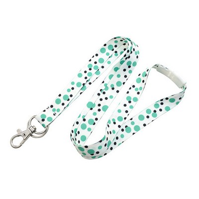 Polka Dot Breakaway Lanyard (Green)