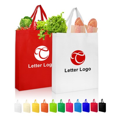 Heat Sealed Non-Woven Shopping Tote Bag (12" x 15" x 4")