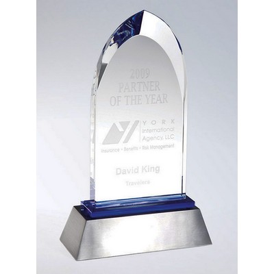 Blue Dignity Award on Aluminum Base, 6"x9-3/4"H