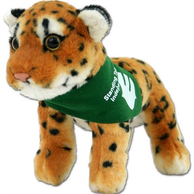 8" Stuffed Jungle Animal - Standing Brown Leopard