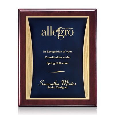 Oakleigh/Showtime Plaque - Rosewood/Blue 9"x12"