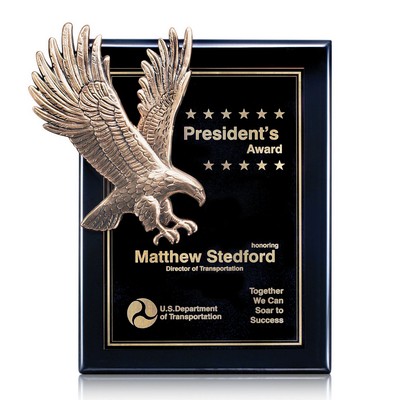 Flying Eagle (L) Plaque - Black 9"x12"