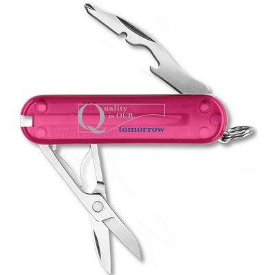 Swiss Army Jetsetter Flight Friendly Knife Translucent Pink