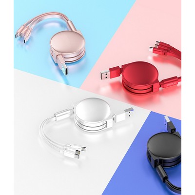 3 in 1 Charging Cable Retractable Multi Fast Charger Cord