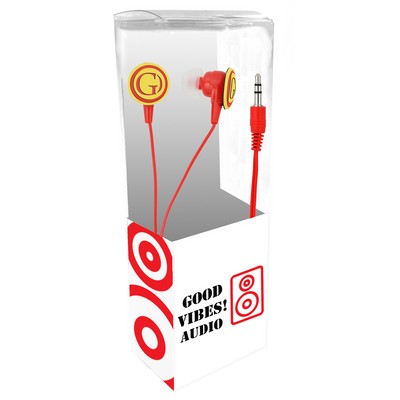 3D Logo PVC Label Earbuds