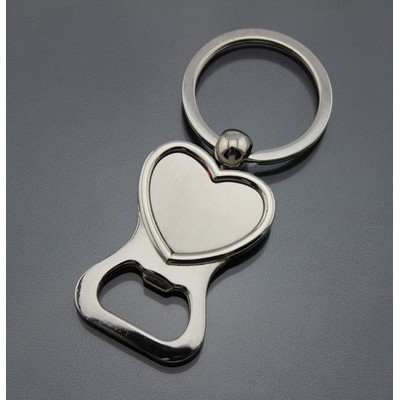 Heart Shaped Bottle Opener Key Tag