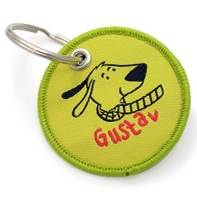 Non Woven Webbing Keychain w/Embroidery