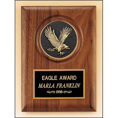 American Walnut Plaque w/Finely Detailed Eagle Medallion