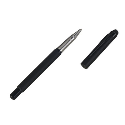 Matte Black Slim Line Stylus Top Roller Pen