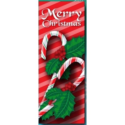 3'x8' Vertical Polyester Holiday Flags & Banner (Merry Christmas)