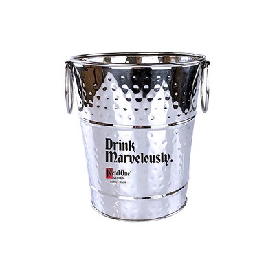 BREKX Berkshire Hammered Wine Bucket in Stainless Steel