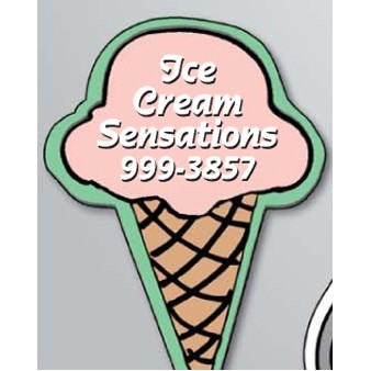 Ice Cream Cone Shaped Magnet (2 3/16"x3")