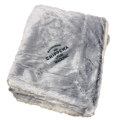 50" x 60" Faux Fur Sherpa Blanket with Hidden Zipper (Blank)