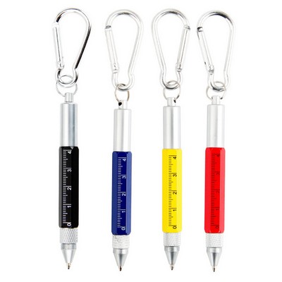 Screwdriver Ruler Stylus Pen w/Carabiner