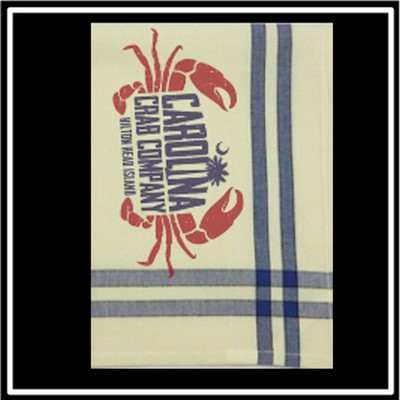 Blue/Black Double Stripe Kitchen Towel - 20"x28"