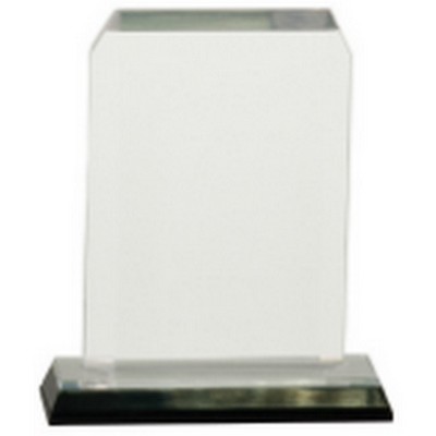 3 1/2" x 5 1/2" Silver Clipped Corner Impress Acrylic Award