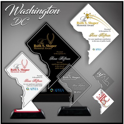 7" DC, District of Columbia Black Budget Acrylic Award