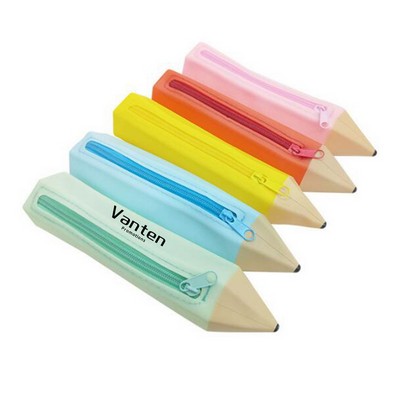 Pencil Shaped Silicone Pencil Case