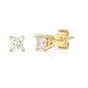 Jilco Inc. 1.00 TWT Yellow Gold Princess Cut Diamond Stud Earrings