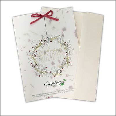 Vellum Greeting Card w/Happy Holidays