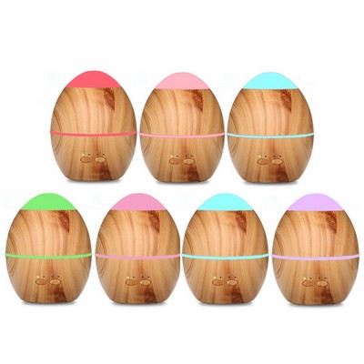 300ml Wood Grain Diffuser Humidifier With 7 Color Led Light