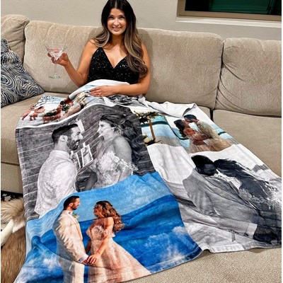 Sublimated Microfleece Blanket - 60" X 80" - USA Printed