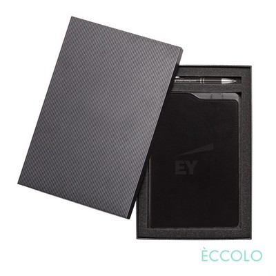 Eccolo® Soca Journal/Clicker Pen Gift Set - (M) Black