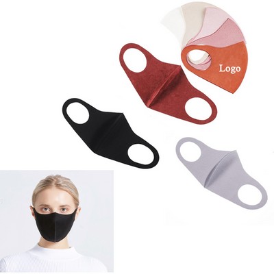 One layer Reusable Suede Face Mask