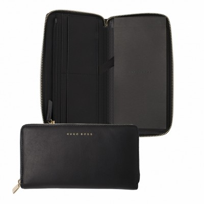 Long zipped folder Essential Lady Black