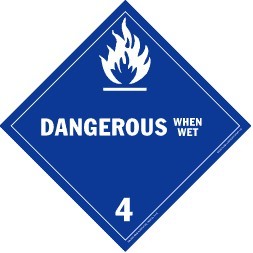 Dangerous When Wet Vinyl Placard - 10.75" x 10.75"