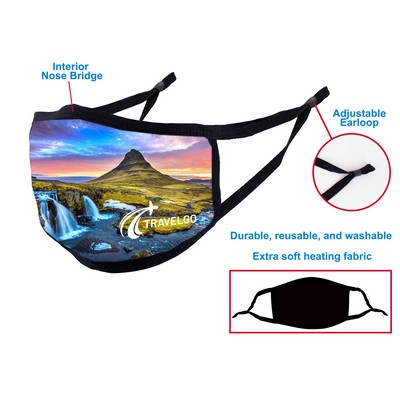 Warming Sublimated Masks With Adjustable Earloop & Nose Wire