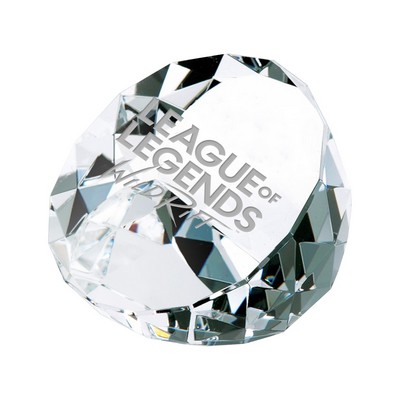 Duet Round Gem Clear Crystal Award