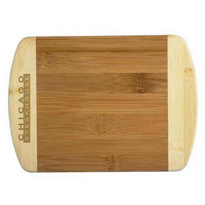 2-Tone Bamboo Bar Board - 8 inch