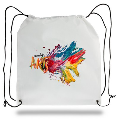 Drawstring Water Repellant Cinch Backpack - Full Color Transfer (16"x18")