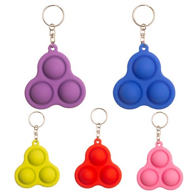 Dimple Push Pop Bubble Fidget Toy Keychain